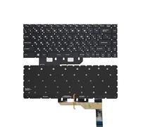 FDMOZRE US/Russian Backlight Keyboard for MSI for Creator Z16 A11UET A12UX MS1571 V194222BK V203022AK Notebook(RU Black Backlit)
