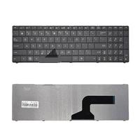 FDMOZRE US Russian keyboard for ASUS N53D N53S N61D N73S N73SC U57DR U57N UL50VX A73SJ A73SM A73SV A73E A53E-XN1 A53SV-XN1(US Large Keycap)