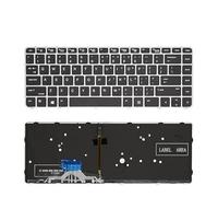 FDMOZRE US Russian Laptop Keyboard For HP for Elitebook for Folio 1040 G3, 1040g3 818252-001 844423-001 903667-161 904715-161 With backlight(US Silver Backlit)