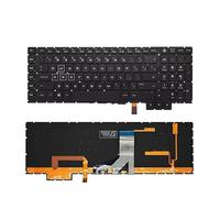 FDMOZRE US Russian Laptop Keyboard For HP for Omen 17-an013tx an014tx AN000/031TX/016NG/053NR/001CA/008CA/010C With Backlight TPN-Q195(US White Backlight)