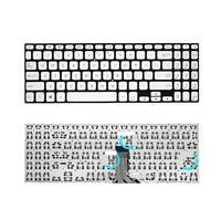 FDMOZRE US Russian Laptop Keyboard With backlight For ASUS for VivoBook S15 S530UA S5300FN X530M K530FA Y5100UB S5300U S5300F X530UF/UA(US Silver)