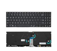 FDMOZRE US Russian Laptop Keyboard With backlight For ASUS for VivoBook S15 S530UA S5300FN X530M K530FA Y5100UB S5300U S5300F X530UF/UA(US Black Backlight)