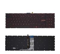 FDMOZRE US Russian Laptop Keyboard With Backlight For Msi GE62VR GP62 GT72 GS60 GP72 PE60 PE70 WS70 GS70 PX60 CX72 WS60 CR72 GL62M 7RD(US Red Backlit)