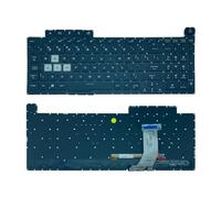 FDMOZRE US Spanish Latin Laptop RGB Keyboard For ASUS for ROG for Strix G17 G731 G731G G731GV G731GT G731GU G712LU G712LV G712LW G712(WHITE)