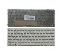 FDMOZRE US UI Russian Arab Laptop Keyboard For MSI for Wind U135 U135dx U160 U160dx U180 White Frame Notebook PC(US White)