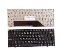 FDMOZRE US UI Russian Arab Laptop Keyboard For MSI for Wind U135 U135dx U160 U160dx U180 White Frame Notebook PC(AR Black)