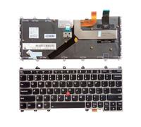 FDMOZRE US UI Russian Spanish Latin UK Arab Brazil Portuguese Laptop Backlit Keyboard For Lenovo for Thinkpad X380 for Yoga 260 370(US Silver)