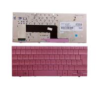 FDMOZRE US UI Spanish Latin Arab Brazil Laptop Keyboard For HP for Compaq for Mini110 for Mini 110 110-1000 102 for Presario CQ10-100(LA Pink)