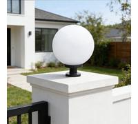FDOIUTU Outdoor Garden Post Light, Modern Post Light, E27 Landscape Fence Post Cap Light,Round Column lamp, Waterproof Light Holder Weatherproof Porch Patio Door Wall Patio Garden (Small)