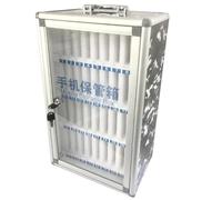 FDOSIJFOS Mobile phone safe, Multi-slot mobile phone safe Portable and wall-mountable Aluminium lockable does not damage the suitable for many occasions(36-bit)