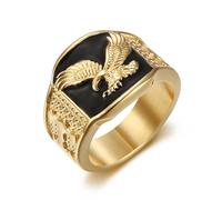 FDOSIJFOS Patriotic USA Biker/Western Jewellery,Veteran/Dad Gift,Freedom Symbol(Gold,Q)