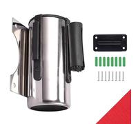 FDOSIJFOS Retractable barrier, Wall Mount Crowd Control Barrier 2/3/5M Can Choose the Strap Color for Grocery Retail Store Stadium(Red,3M/9.8FT)