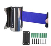 FDOSIJFOS Retractable barrier, Wall Mount with Accessories 2/3/5/10 M Optional Retractable Blet Colors Crowd Control Barriers for Indoor Outdoor(A,5M/16.4FT)