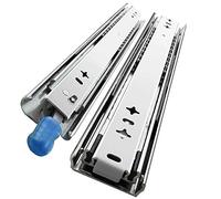 FDQAMLKX 3 Fold Drawer Slide Runner with Lock 350mm Solid Ball Bearing Smooth & Drawer Glides for Kitchen Closet & Fur Storage Solutions