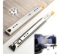 FDQAMLKX Heavy Duty Drawer Slides with Lock Full Extension Ball Bearing Runners Industrial Tool Box Side Mount 1 Pair 1400mm Drawer Runners for Maximum Load Capacity