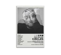 FDRPMHC Mac Miller Posters Circles Album Cover Canvas Wall Art Decor Living Room Modern Family Bedroom 16x24inch(40x60cm) Unframe-style