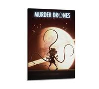 FDRPMHC Murder Poster Drones Anime Canvas Wall Art Decor Living Room Modern Family Bedroom 12x18inch(30x45cm) Frame-style