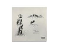 FDRPMHC Zach Bryan Quiet Heavy Dreams Album Cover Poster Canvas Wall Art Decor Living Room Modern Family Bedroom 12x12inch(30x30cm) Unframe-style