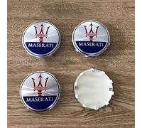 FDRYUYT Set of Auto Hub Caps for Maserati Granturismo Levante Ghibli Gran GC Cabrio GT Quattroporte 60mm, ABS Aluminium Wheel Centre Hub Cover with Logo