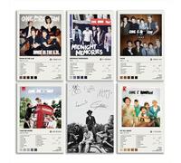 FDSFE One Poster Direction Album Cover Limited Edition Canvas Poster Bedroom Decor Landscape Office Room Decor Gift (Set of 6) Unframed 8x12inch(20x30cm)