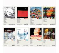 FDSFE Radiohead Music Album Cover Canvas Poster (Set of 8) Unframed 8x12inch(20x30cm)