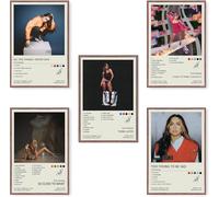 FDSFE Tate McRae Album Cover Limited Edition Canvas Poster Wall Art Decor Print Picture Paintings for Living Room Bedroom Decoration (Set of 5) Unframed 8x12inch(20x30cm)