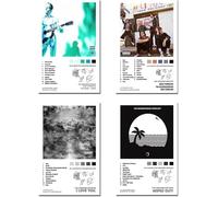 FDSFE The Neighbourhood Poster Set of 4 Album Cover Music Posters for Room Aesthetic, Wall Art for Room Decor Merch Canvas Wall Art Unframed 8x12inch(20x30cm)