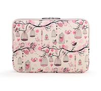 fdsmall 12 Inch Laptop Bag Waterproof Neoprene Laptop Sleeve Case Notebook Case Bag for Acer/Asus/Dell/Lenovo/HP/Samsung (Bird Pink)