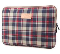 fdsmall 14 Inch Laptop Bag Waterproof Neoprene Laptop Sleeve Case Notebook Case Bag for Acer/Asus/Dell/Lenovo/HP/Samsung (Plaid Wine Red)