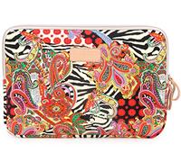 fdsmall 14 Inch Laptop Bag Waterproof Neoprene Laptop Sleeve Case Notebook Case Bag for Acer/Asus/Dell/Lenovo/HP/Samsung(Big Red Flower)