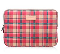 fdsmall 15.6 Inch Laptop Bag Waterproof Neoprene Laptop Sleeve Case - Notebook Case Bag for Acer/Asus/Dell/Lenovo/HP/Samsung (Plaid Red)