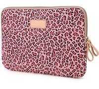 fdsmall 15.6 Inch Laptop Bag Waterproof Neoprene Laptop Sleeve Case Notebook Case Bag for Acer/Asus/Dell/Lenovo/HP/Samsung (Leopard Red)