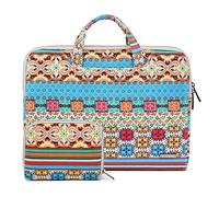 fdsmall 15.6 Inch Laptop Case, Canvas Computer Bag Case, Protective Notebook Case, Briefcase Cover, Carrying Case, Compatible with MacBook Air, MacBook Pro, Tablet PC, Ultrabook, Netbook (bohemia)