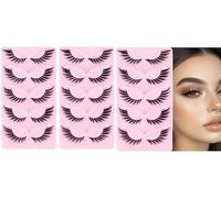fdsmall 3PCS Fox Eye False Eyelashes,Faux 3D Mink Lashes,Long-Lasting False Eyelashes,Natural-Looking,Cat Eye Eyelashes,15 Pairs (9)