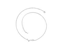 fdsmall Arabic Necklace for Women,14k Silver Plated Arabic Letter Love Pendant Necklace 16-18 Inch Jewelry for Ladies (Silver)