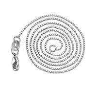 fdsmall Box Chain Necklace Italian Dainty Silver Plated Tennis Choker Chain Necklaces Jewelry Gifts for Men and Women Teen Girls (Copper silver plating)