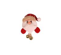 fdsmall Christmas Pin LED Glowing Brooch Cute Plush Santa Claus Deer Snowman Badges Clothes Accessory Party Decorations Holiday Xmas Gift (Santa)