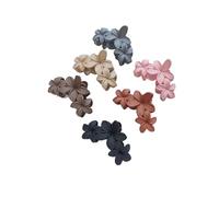 fdsmall Clips for Women,6PCS Frosted Flower Claw Stylish Hawaiian Beach Hair Claw Clips for Thick Long and Curly Hair Non- Slip Grip (MIx)