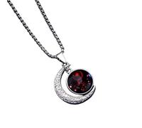 fdsmall Glowing Necklace Zodiac Vintage Moon Crystal Pendant 12 Constellation Gothic Necklace Xmas Party Gift Jewelry for Women (Cancer)
