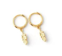 fdsmall Hoop Earrings Boho Minimalist 14K Gold Plated Post Lightweight Drop/Dangle Huggie Earrings | Star, Moon, Heart,Leaf | Sparkle Cubic Zirconia Hoop Earrings for Women and Girls (gold)