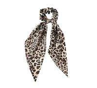 fdsmall Leopard Hair Scarf Scrunchies for Women - 3Pcs Bow Scrunchies Knotted Bow Hair Ties Long Elastic Bands Satin Hair Ribbon Scrunchy Soft Ponytail Holders for Women Gifts (02, One Size)