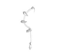 fdsmall Silver Ear Cuffs Punk Gothic Vintage Devil Adjustable Tassels Non-Piercing Helix Cartilage Ear Clip Earrings Claw Ear Cuff Earring Jewelry for Women and Girls (silvery)