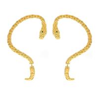 fdsmall Snake Cuff Earrings for Women Vintage Gothic Punk Detachable Stud Earring Snake Hanging Statement Party Holiday Jewelry 2Pcs, One Size, Metal, No Gemstone