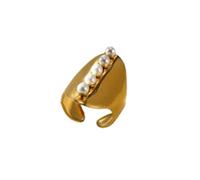 fdsmall Stackable Rings for Women 14K Gold Plated Open Chunky Finger Midi Rings Trendy Non Tarnish Dainty CZ Simulated Diamond Ring (2)