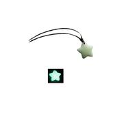 fdsmall Star Glowing Necklace for Men Women,Lucky Shinny Stone Chain Pentagram Pendant Necklaces Jewelry (Green)