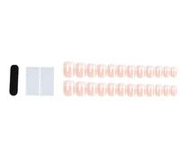 fdsmall Women French Gel Nail Tips,24pcs French Tip Press on Nails Short Square False nails,Valentine's Day Heart Press on Nails (9)