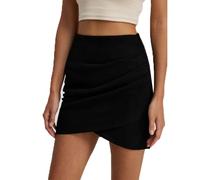 fdsmall Womens Skirts Faux Suede High Waist Bodycon Skirt Mini Side Split Mini Skirts A Line Pencil Short Skirt with Zippper Skinny Skirt Club Night Out