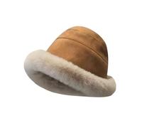 fdsmall Women's Winter Hats Fleece Lined Cloche Hat Snow Cap Windproof Warm Rolled Brim Mongolian Hat (UK, Alpha, One Size, Khaki)