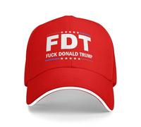 FDT Hat Fuck Donald Trump Anti 45 47 Baseball Cap Trucker Cap for Men Women Red