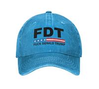 FDT Hat Fuck Donald Trump Anti 45 47 Hat for Men Baseball Caps Vintage Cap Blue